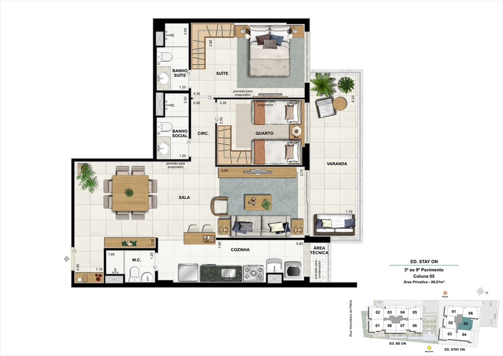 Ed. STAY ON - Apto. 305 | Coluna 5 | ON – Botafogo - Rio de Janeiro - Rio de Janeiro Ed. STAY ON - Apto. 305 | Coluna 5 | ON – Apartamento em Botafogo - Rio de Janeiro - Rio de Janeiro
